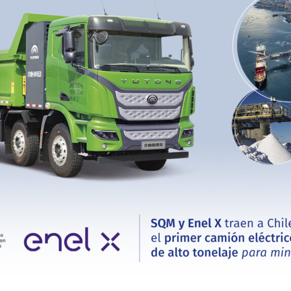 Enel X y SQM traen a Chile el primer camión eléctrico que operará en la gran minería
