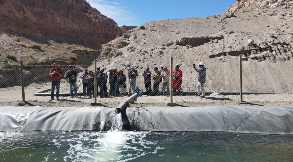 Asociación Atacameña de regantes y agricultores de la Quebrada de Soncor inauguran estanque de agua con apoyo de SQM